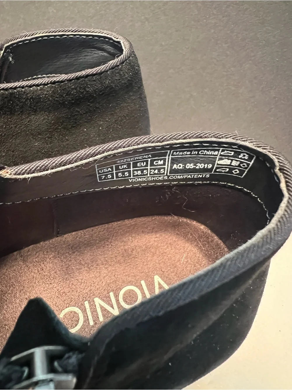 Vionic Black Suede Ankle Booties with Tassel Zip